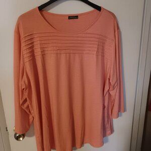 woman's salmon color top NEW without tags 3X